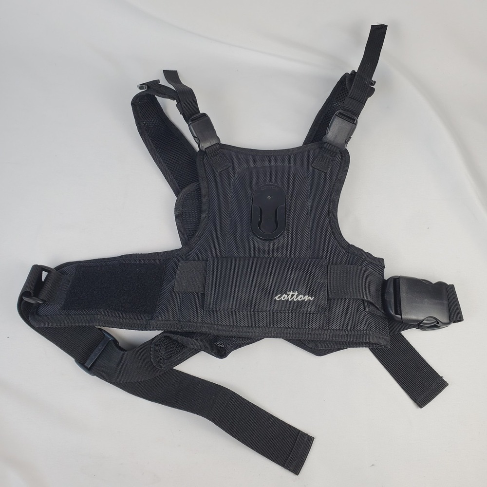 Cotton Carrier Camera Adjustable Vest Harness Black - VEST/HARNESS ONLY